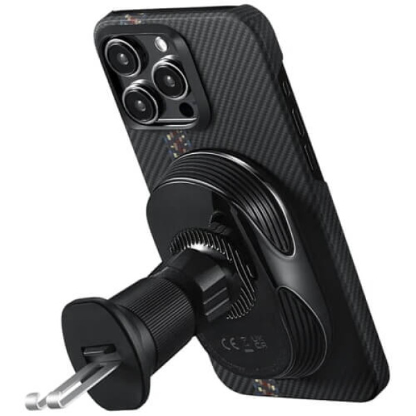 Автомобільний тримач Pitaka MagEZ Car Mount Pro 2 Qi2 Car Vent Black (CM2402N)