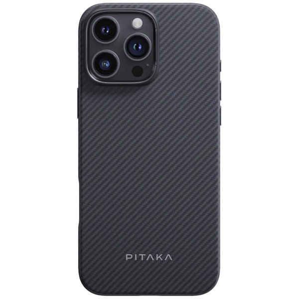 Чохол-накладка Pitaka Military Protective Case Classic Twill 600D Black/Grey for iPhone 16 Pro Max (KI1601PMPA)