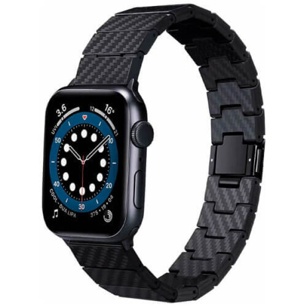 Ремінець Pitaka Modern Carbon Fiber Watch Band Black/Grey for Apple Watch 49/45/44mm (AWB1003)