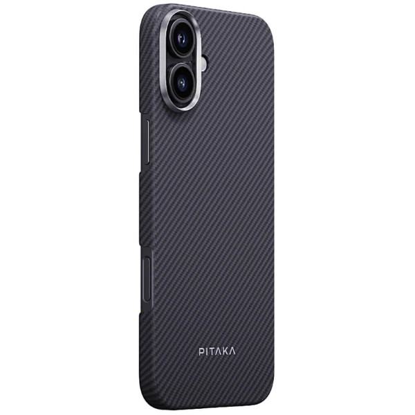 Чохол-накладка Pitaka Ultra-Slim Case Classic Twill 600D Black/Grey for iPhone 16 (KI1601A)