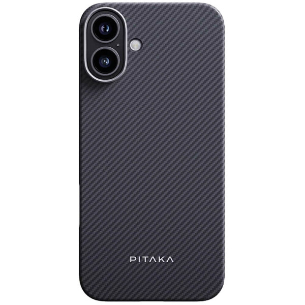 Чохол-накладка Pitaka Ultra-Slim Case Classic Twill 600D Black/Grey for iPhone 16 Plus (KI1601MA)