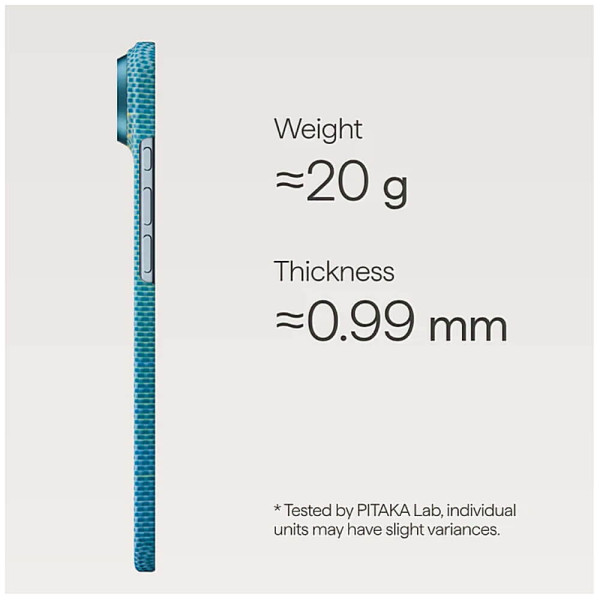 Чохол-накладка Pitaka Ultra-Slim Case Lucid Blue for iPhone Air (KI1704AG)