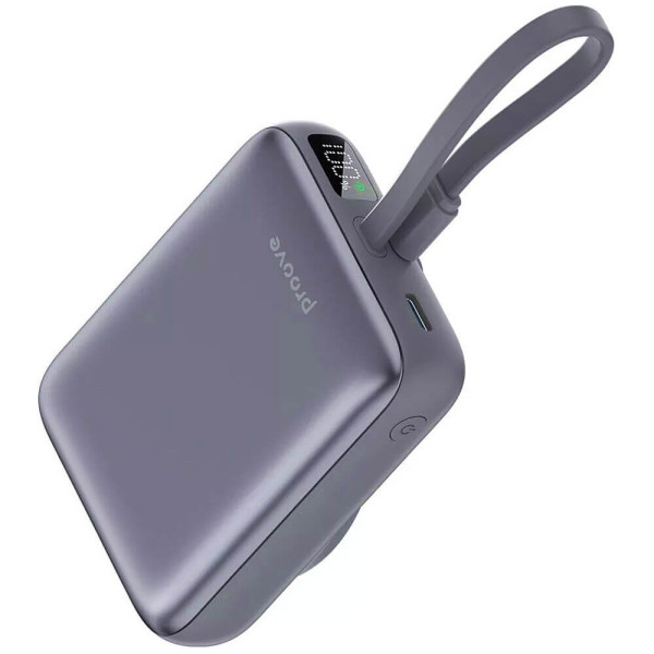 Зовнішній акумулятор Proove Neutron 10000mAh 22.5W Qi 15W Gray (PBNE22022203)