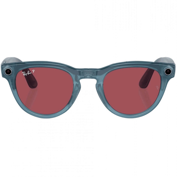 Смарт-окуляри Ray-Ban Meta Headliner Shiny Jeans Frame/Dusty Red Lenses (RW4009 66985Q 50-23)