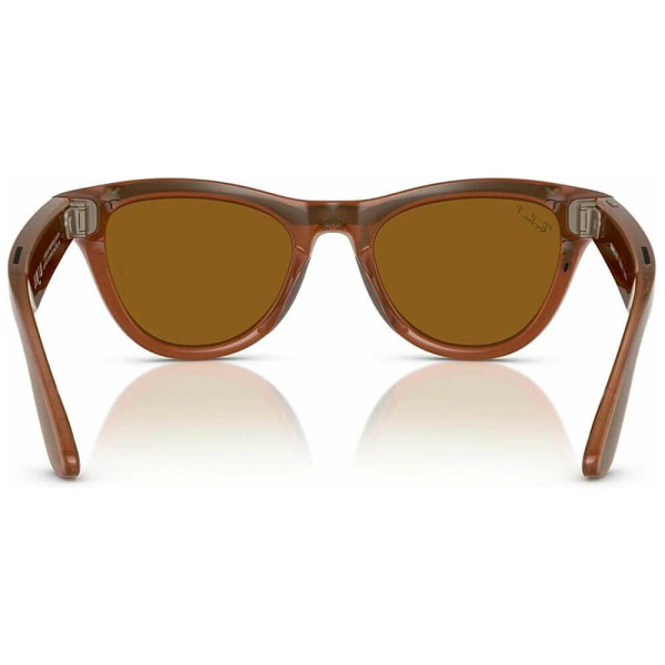 Смарт-окуляри Ray-Ban Meta Skyler Shiny Caramel Transparent/Brown (RW4010 670683 52-20)