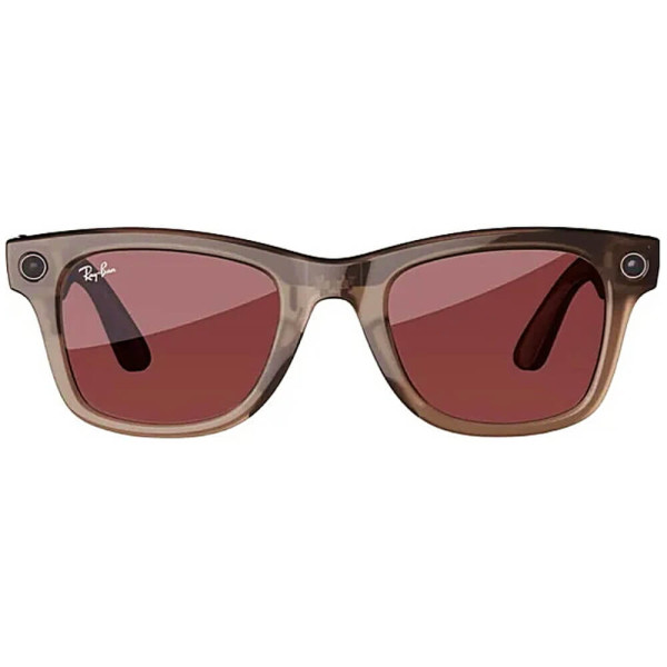 Смарт-окуляри Ray-Ban Meta Wayfarer Large Clear/Watermelon Red Transitions (RW4008 6705P5 53-22)