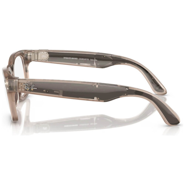 Смарт-окуляри Ray-Ban Meta Wayfarer Large Clear/Watermelon Red Transitions (RW4008 6705P5 53-22)
