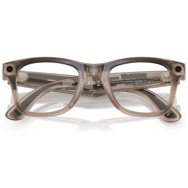 Смарт-окуляри Ray-Ban Meta Wayfarer Large Clear/Watermelon Red Transitions (RW4008 6705P5 53-22)