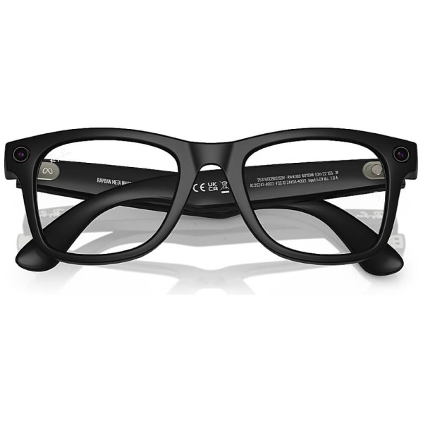 Смарт-окуляри Ray-Ban Meta Wayfarer Shiny Black Frame Clear Lenses (RW4008 601/SB 53-22)