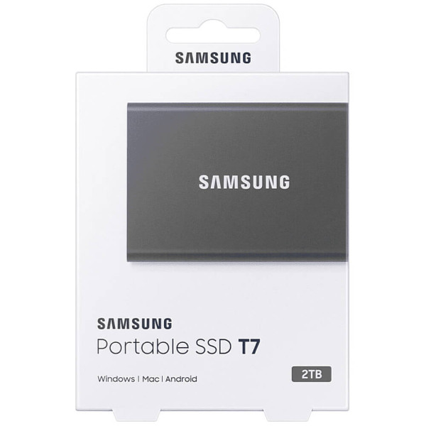 SSD-накопичувач Samsung T7 2TB Titan Gray (MU-PC2T0T/AM)