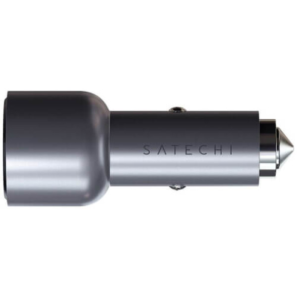 Автомобільний зарядний пристрій Satechi 40W Dual USB-C PD Car Charger Space Grey (ST-U2C40CCM)