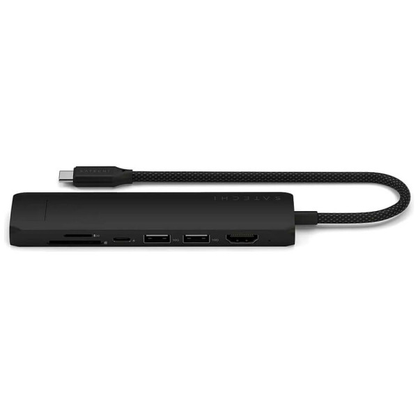 Хаб Satechi 7-in-1 USB-C Slim Multiport 4K with Ethernet Black (ST-P7SK)