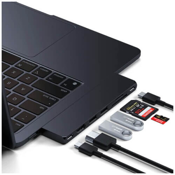 Хаб Satechi Aluminum USB-C Pro Hub Slim Adapter Midnight (ST-HUCPHSD)