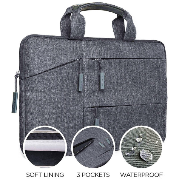 Сумка Satechi Water-Resistant Laptop Carrying Case with Pockets 13''/14'' Gray (ST-LTB13)