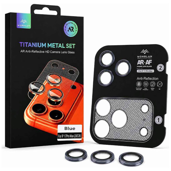 Захисне скло Monblan для камери iPhone 17 Pro Titanium Alloy Silver