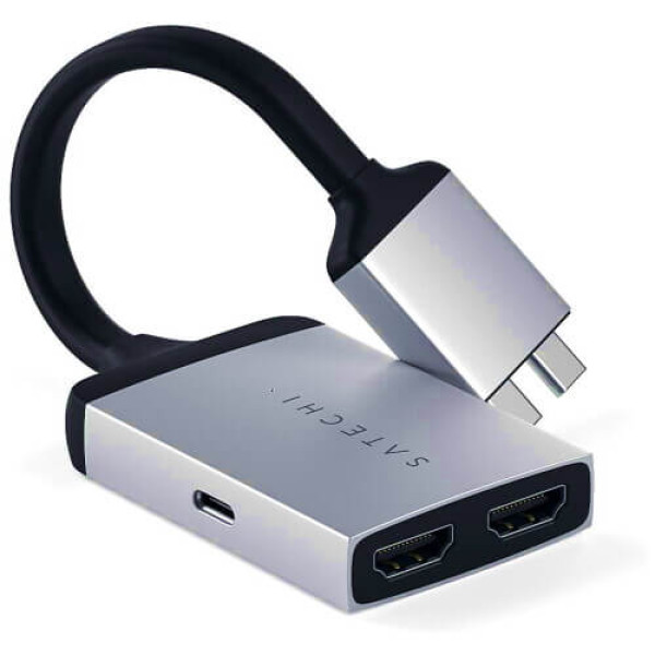 Перехідник Satechi Type-C Dual HDMI Adapter Silver (ST-TCDHAS)