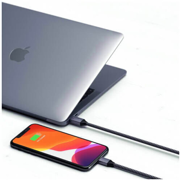 Кабель Satechi USB-C to Lightning Cable Space Gray (1.8 m) (ST-TCL18M)