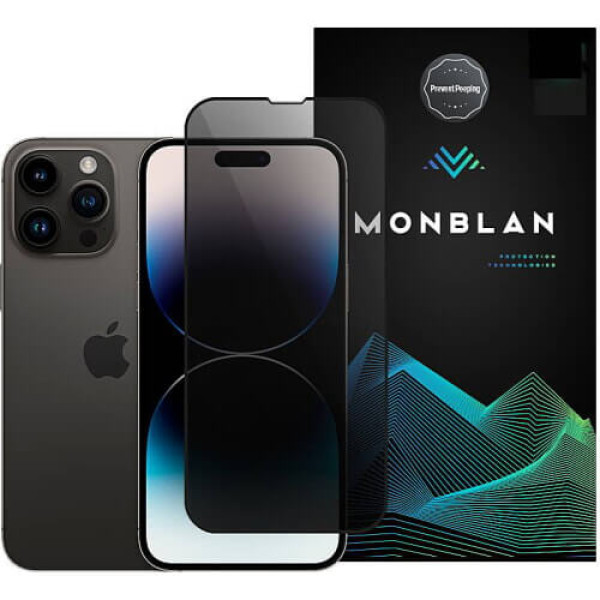 Захисне скло Monblan for iPhone 16 Pro Max 2.5D Anti Peep 0.26mm Black