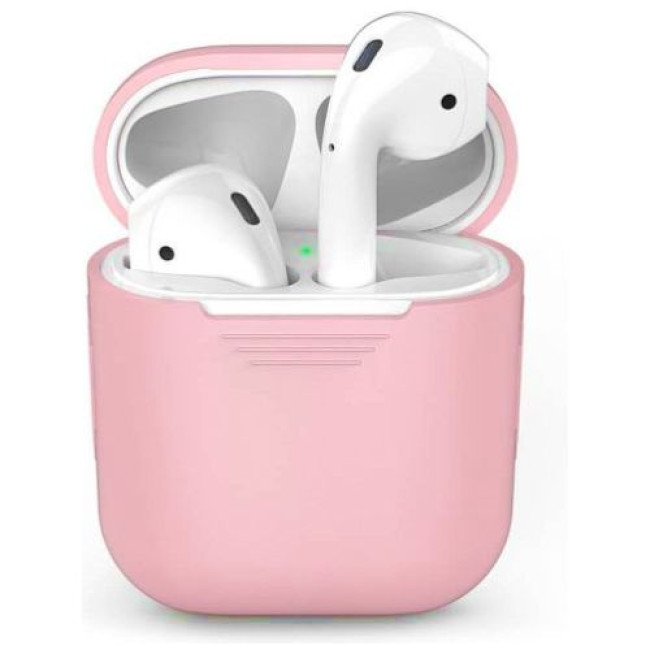 Чохол для навушників AhaStyle Silicone Case for AirPods Pink (X001GH10W9)