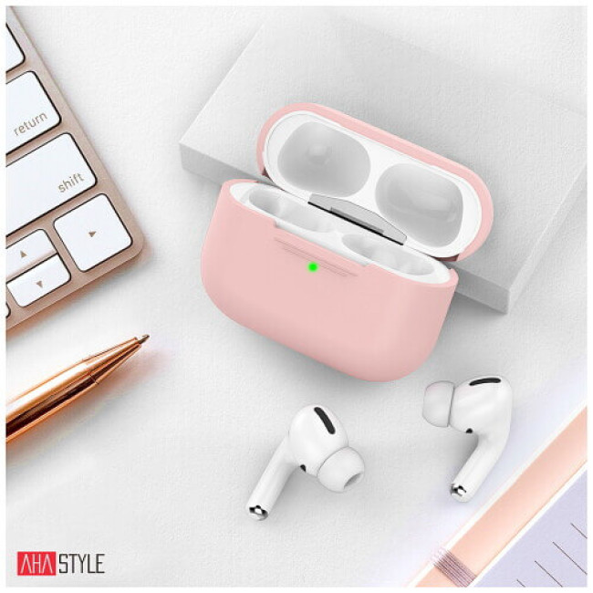 Чохол для навушників AhaStyle Silicone Case for Apple AirPods Pro Pink (AHA-0P300-PNK)