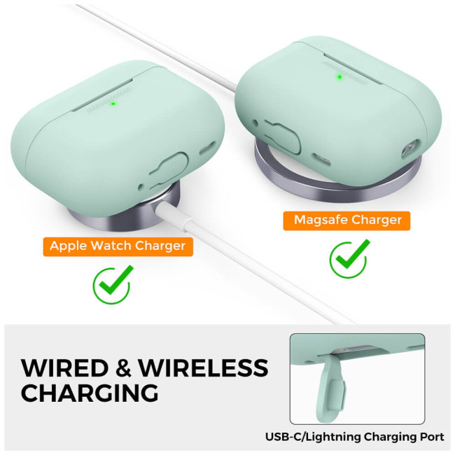 Чохол AhaStyle Silicone Case for Airpods Pro 2 with strap Gemstone Green (CP-187-2-C-GG)