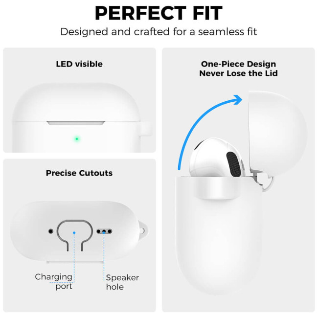 Чохол AhaStyle Silicone Case for Airpods 4 White (CP-196-WE)