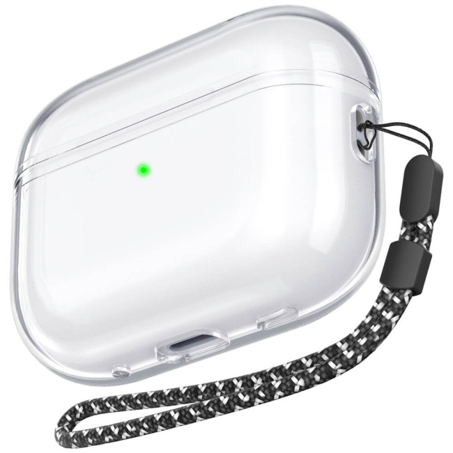Чохол AhaStyle Transparent TPU Case for Airpods Pro 2 with strap Clear (CP-WG94-J-CR)