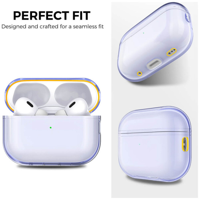 Чохол AhaStyle Transparent TPU Case for Airpods Pro 2 with strap Purple (CP-WG94-J-CPE)