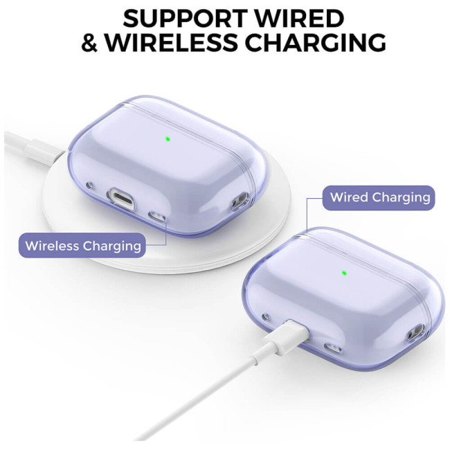 Чохол AhaStyle Transparent TPU Case for Airpods Pro 2 with strap Purple (CP-WG94-J-CPE)