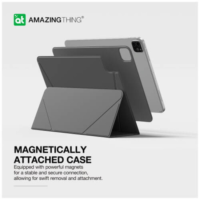 Чохол AmazingThing Matte Pro Mag Folio with Stand for iPad Pro 11''/Air 11'' (2024) Titan Black (IPAD11MPM)