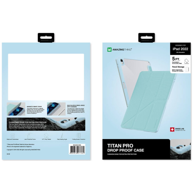 Чохол-книжка AmazingThing Titan Pro Folio Case for iPad 10.9''/11'' (2025) New Blue (IPADGEN10NB)