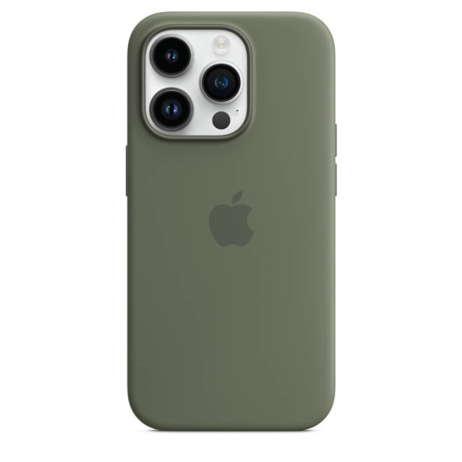 Чохол-накладка Apple iPhone 14 Pro Silicone Case with MagSafe Olive (MQUH3)