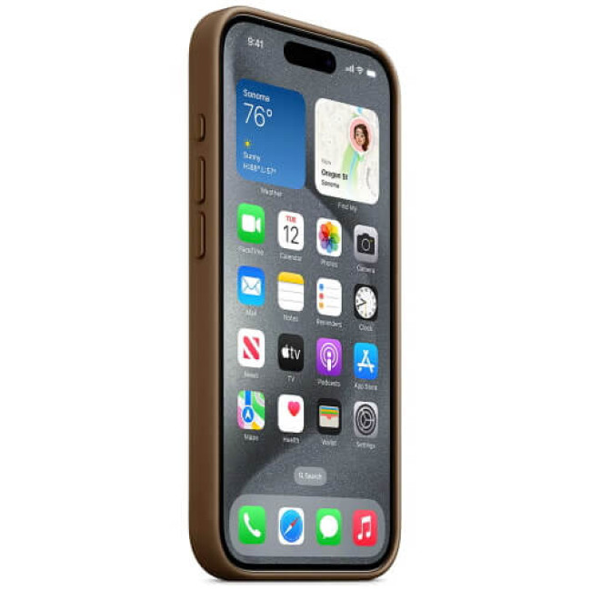 Чохол-накладка Apple iPhone 15 Pro FineWoven Case with MagSafe Taupe (MT4J3)