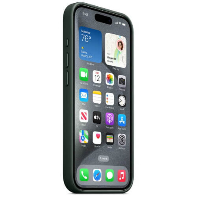 Чохол-накладка Apple iPhone 15 Pro Max FineWoven Case with MagSafe Evergreen (MT503)