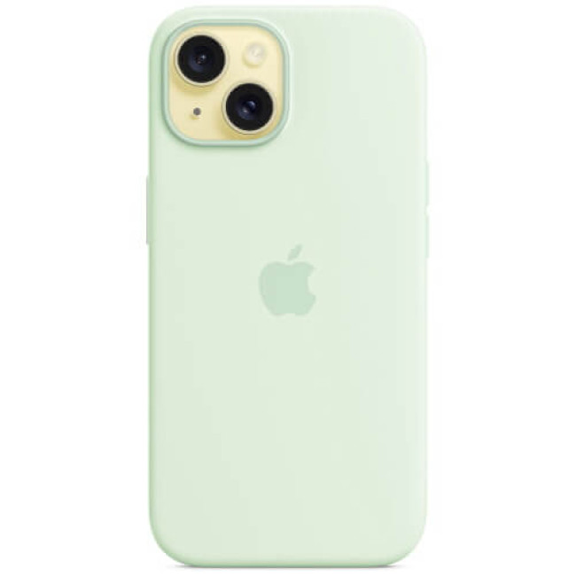 Чохол-накладка Apple iPhone 15 Silicone Case with MagSafe Soft Mint (MWNC3)