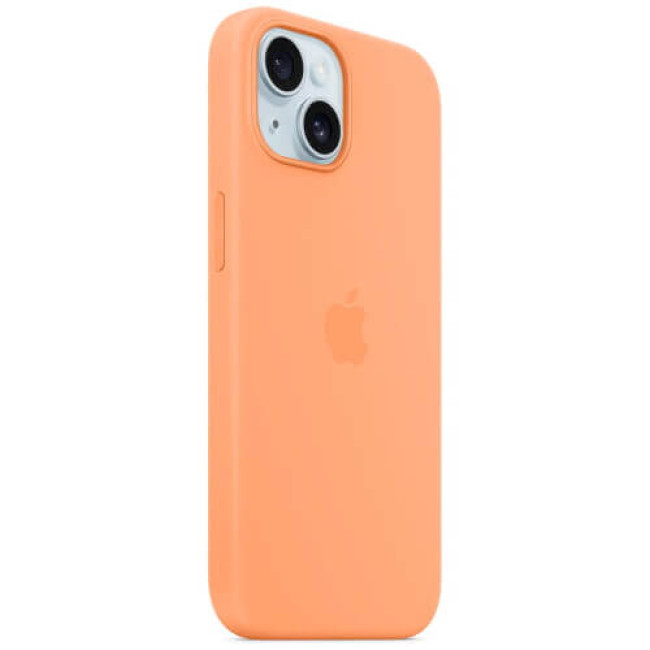 Чохол-накладка Apple iPhone 15 Silicone Case with MagSafe Orange Sorbet (MT0W3)