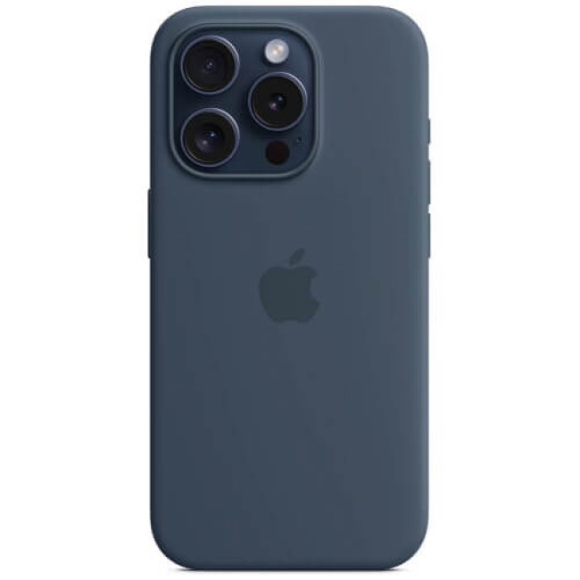 Чохол-накладка Apple iPhone 15 Pro Max Silicone Case with MagSafe Storm Blue (MT1P3)