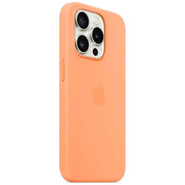 Чохол-накладка Apple iPhone 15 Pro Max Silicone Case with MagSafe Orange Sorbet (MT1W3)