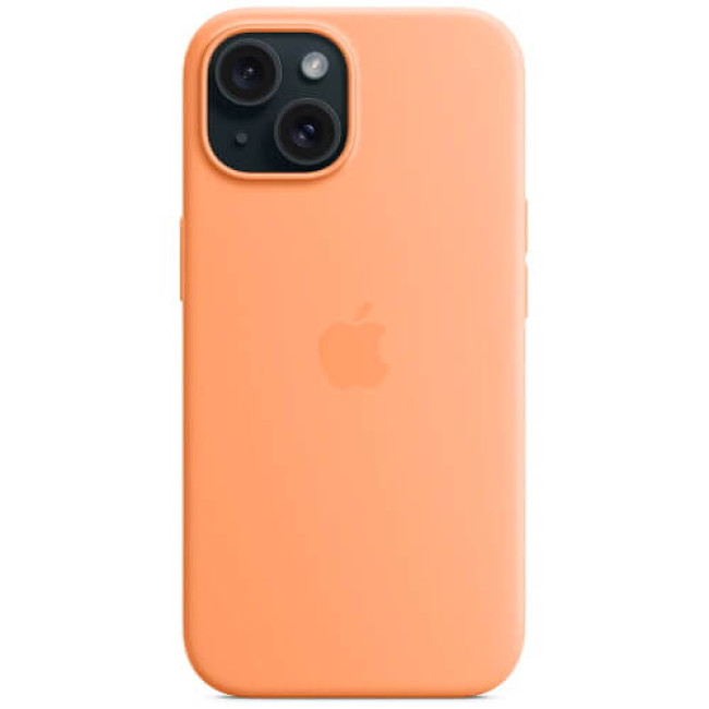 Чохол-накладка Apple iPhone 15 Silicone Case with MagSafe Orange Sorbet (MT0W3)