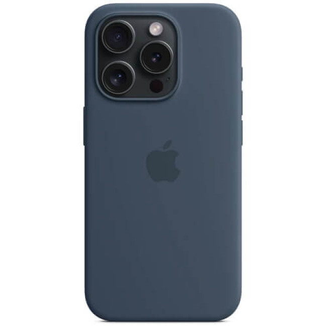 Чохол-накладка Apple iPhone 15 Pro Max Silicone Case with MagSafe Storm Blue (MT1P3)