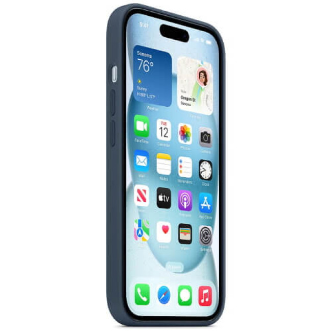 Чохол-накладка Apple iPhone 15 Plus Silicone Case with MagSafe Storm Blue (MT123)