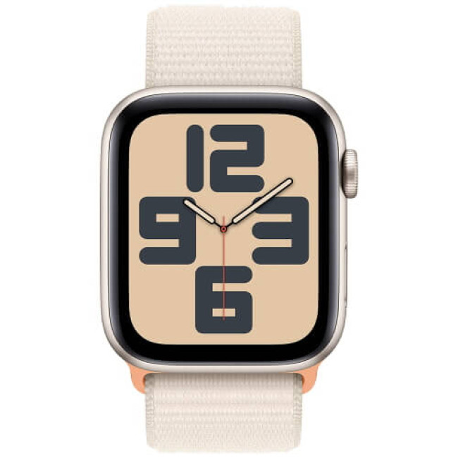 Apple WATCH SE GPS 44mm Starlight Aluminum Case with Starlight Sport Loop (MRE63)