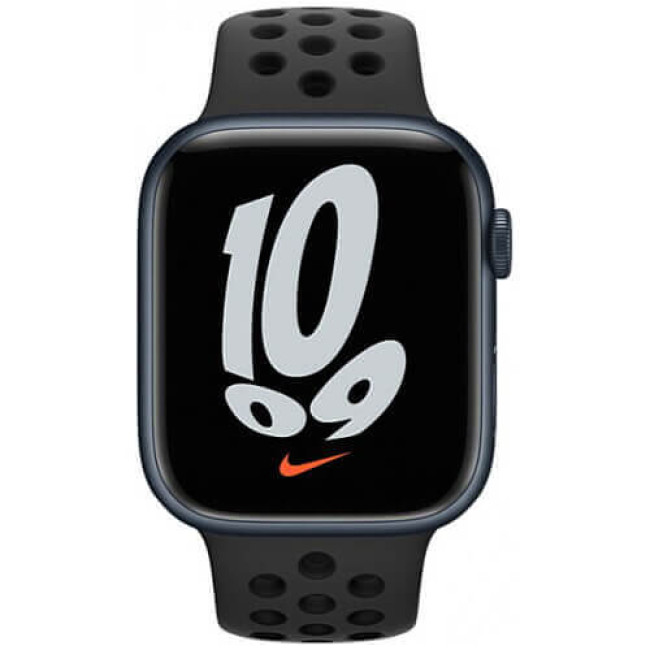 Apple Watch Series 7 Nike 41mm LTE Midnight Aluminum Case with Anthracite/Black Nike Sport Band (MKHM3)