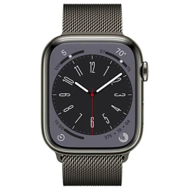 Apple WATCH Series 8 45mm Graphite Stainless Steel Case with Milanese Loop Graphite (MNKW3/MNKX3)