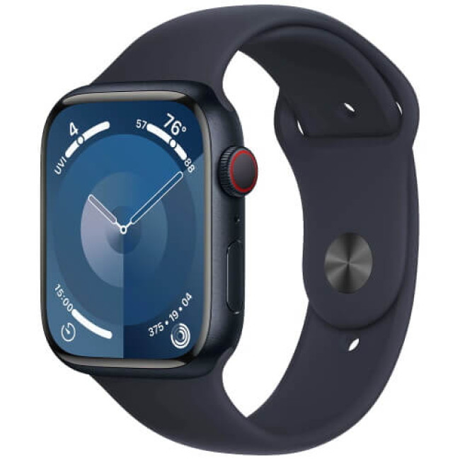 Apple WATCH Series 9 45mm GPS + Cellular Midnight Aluminium Case with Midnight Sport Band M/L (MRMD3)
