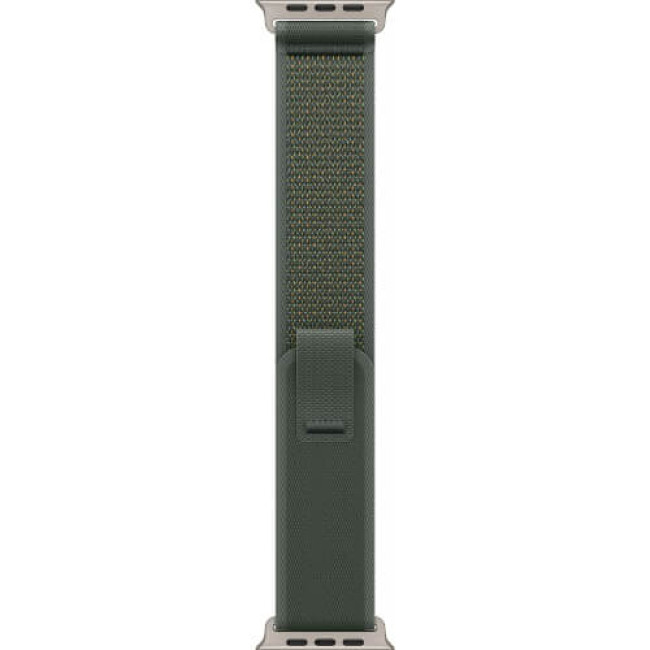 Apple Watch Ultra 2 Natural Titanium Case with Green Trail Loop S/M (MXTN3)