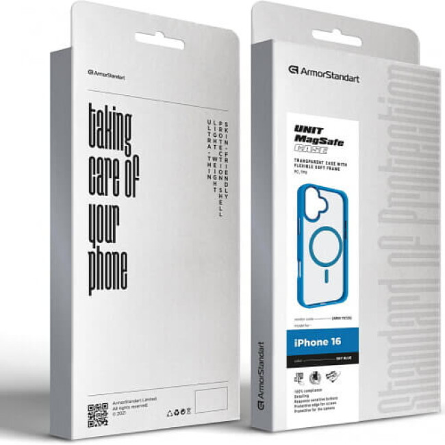 Чохол-накладка ArmorStandart Unit MagSafe для Apple iPhone 16 Sky Blue (ARM78726)