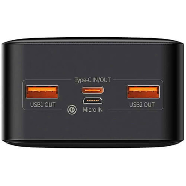 Зовнішній акумулятор Baseus PowerBank Bipow Overseas 20W 30000mAh Black (PPBD050401)