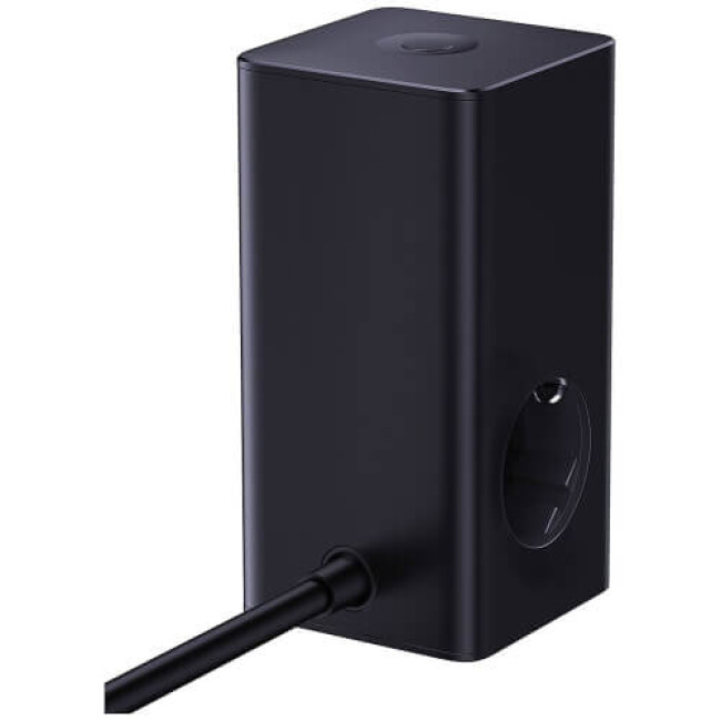 Мережевий зарядний пристрій Baseus GaN PowerCombo Tower Power Strip 100W Black (E00023609113-00)