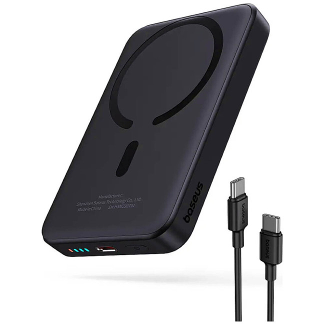 Зовнішній акумулятор Baseus Magnetic Mini Air Wireless Fast Charge 10000mAh 20W Black (P10059001113-00)